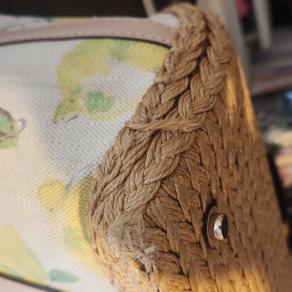 KATE SPADE CANVAS STORYBOOK LEMON PRINT TOTE EUC - Picture 6 of 12